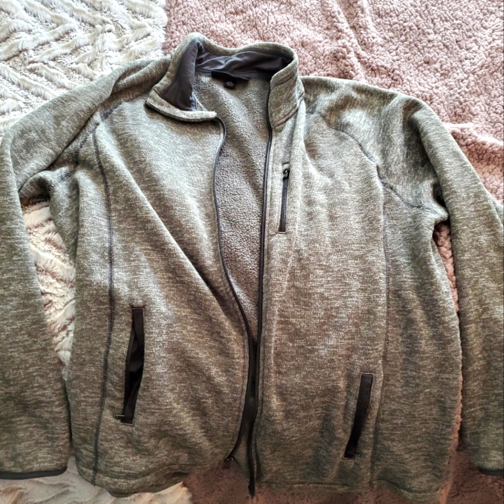 Swiss Tech Men's fleece gray jacket